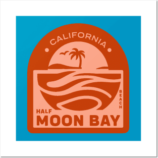 Half Moon Bay Badge Posters and Art